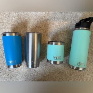 Yeti Tumbler Set (4) with lids